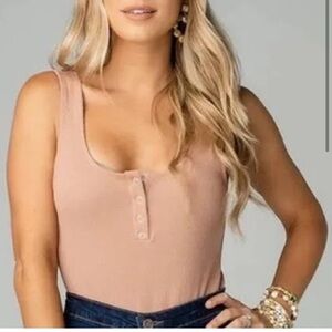2/25 Buddy Love Jodie Henley Bodysuit Tank Style Small Ribbed body suit